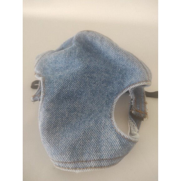 Vintage Y2K Harley Davidson DOG Pet Hat Size Medium Blue Denim Embroidered - Picture 2 of 5